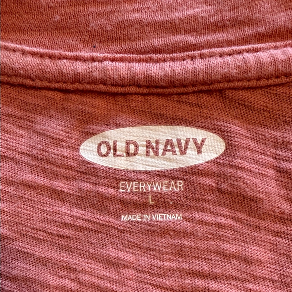Old Navy Lot of 3 short sleeve t-shirts, pink, light aqua, forest green Large - Picture 2 of 10